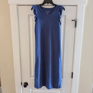Universal Thread Blue Flutter Sleeve Midi Dress, Size S